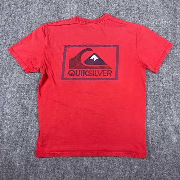 Quiksilver Other - Quiksilver Graphic T-Shirt Mens Large Red Short Sleeve Surf Logo Tee